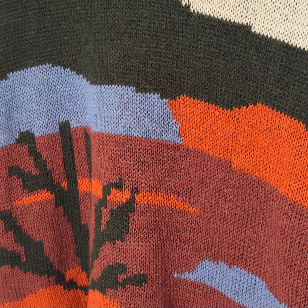Earthy Landscape Scene Crop Sweater - Picture 5 of 7